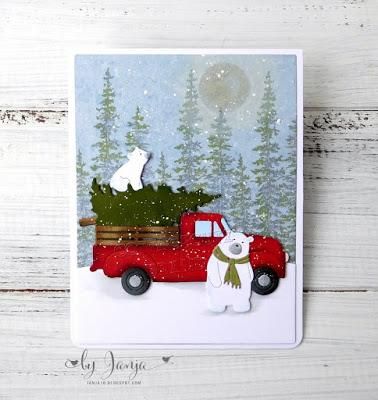 CottageCutz Die Happy Holidays Polar Bears, 3.9