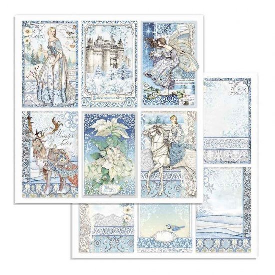 【単品】 NEW* スタンぺリア Stamperia 冬 Winter Tales 両面柄 Paper12