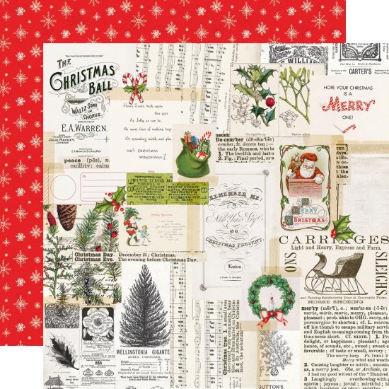 Simple Stories Simple Vintage North Pole 両面柄 クリスマス 12 X12 ペーパー単品 Merry Memories スクラップブッキングの素材や輸入スタンプのお店 Pure Very