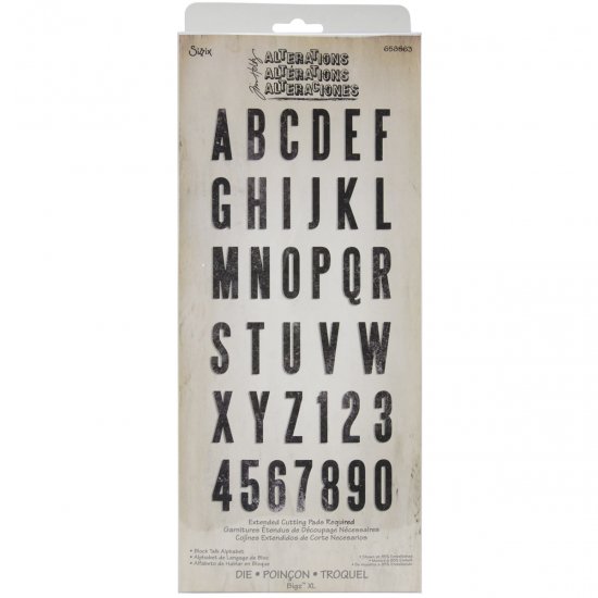 Tim Holtz】 Sizzix Bigz XL Alphabet Die Block Talk Capital 658563 在庫限り -  スクラップブッキングの素材や輸入スタンプのお店【PURE VERY!】