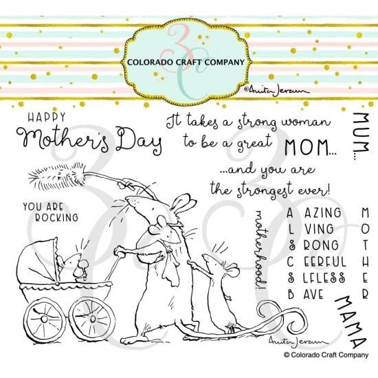 セット Colorado Craft Company By Anita Jeram Amazing Mom クリアスタンプaj470 ダイaj471d スクラップブッキングの素材や輸入スタンプのお店 Pure Very