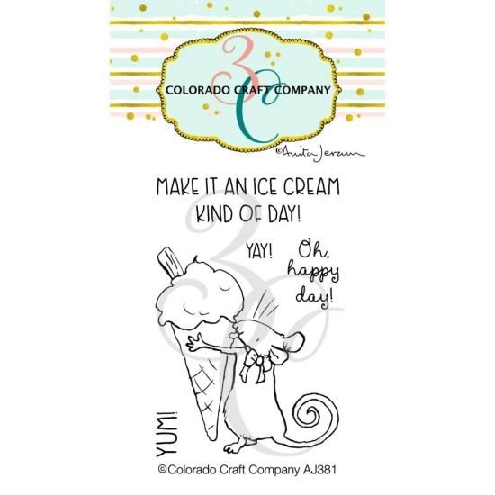 セット Colorado Craft Company By Anita Jeram Ice Cream Day Mini ミニクリアスタンプaj381 ダイaj3d スクラップブッキングの素材や輸入スタンプのお店 Pure Very