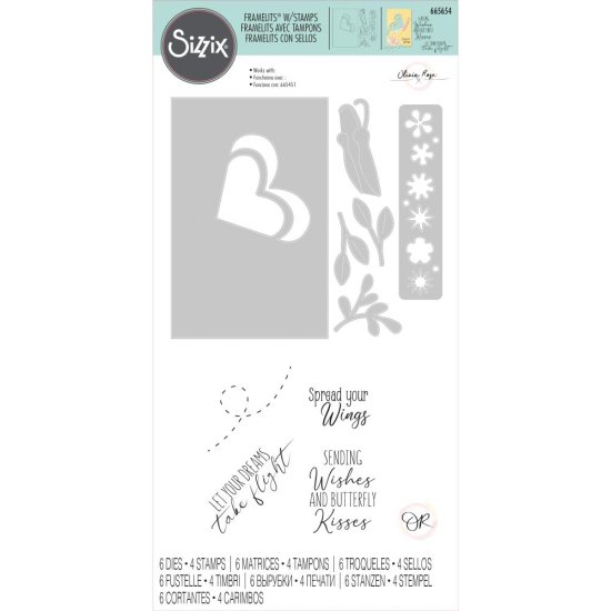 NEW! 【Sizzix 】シジックス Framelits ダイ＆クリアスタンプセット By