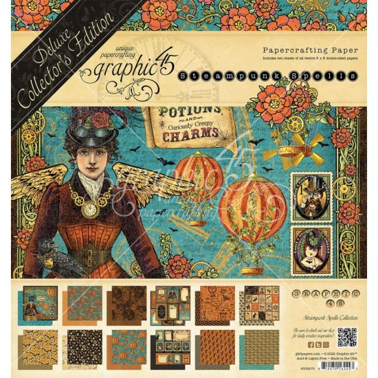 G45 Steampunk Spells 両面柄 Paper Pad 8