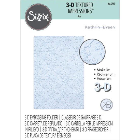 Sizzix 3D Textured Impressions By Kath Breen Snowflakes 665761