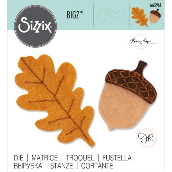 Sizzix シジックス BIGZ Die 【Olivia Rose】Acorn & Oak Leaf　665961 -  スクラップブッキングの素材や輸入スタンプのお店【PURE VERY!】