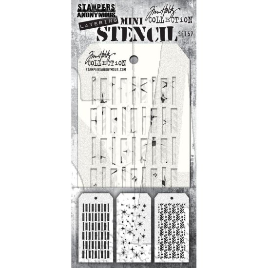 Tim Holtz ティムホルツ Mini Layered Stencil Set 3枚入りSet #57 MST057 -  スクラップブッキングの素材や輸入スタンプのお店【PURE VERY!】