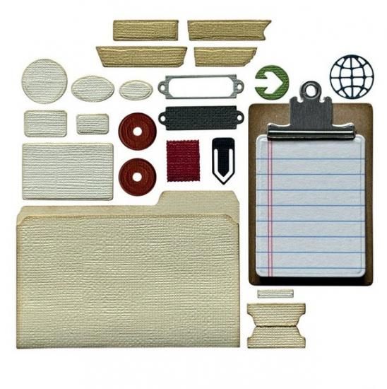 TIM HOLTZ】Sizzix Thinlits 24PK Die Set Vault Noteworthy