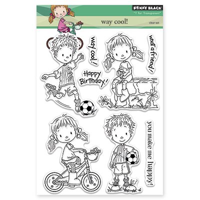 Penny Black クリアスタンプ サッカー　レア　WAY COOL 30-242 在庫限り -  スクラップブッキングの素材や輸入スタンプのお店【PURE VERY!】