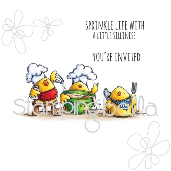 【単品】Stamping Bellaスタンピングベラ　クリングスタンプ クッキング Iron Chef Chicks EB354 -  スクラップブッキングの素材や輸入スタンプのお店【PURE VERY!】