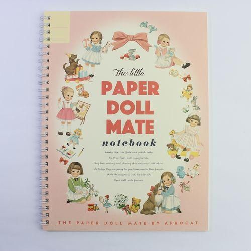 Paper Doll Mate ペーパードールメイト スプリングノートブック ピンク 西宮 香櫨園の雑貨ムッティ かわいい雑貨や生地がいっぱい