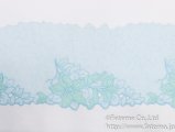 スカラップソフトチュール刺繍レース（水色）