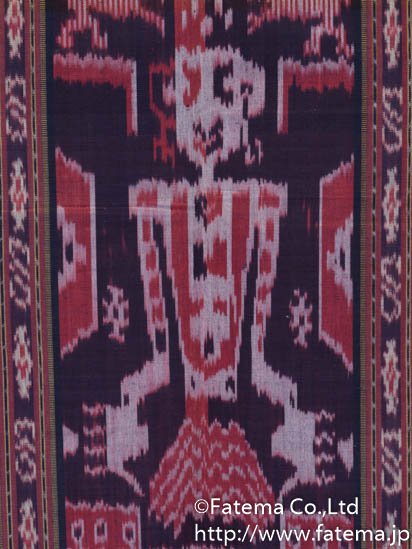手織りイカットタペストリー 1-5844-3