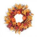 60cm オレンジリーフパンプキンツイグリース　ハロウィン　人工観葉植物　造花　ディスプレイ　装飾