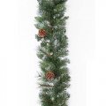 防炎25cm幅パインフロストノーブルリッチガーランド(6)x140　クリスマス　人工観葉植物　フェイクグリーン