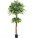 210cm ダブルフィカスツリー(ナチュラルトランク)[ONSLETR7639]　人工観葉植物 フェイクグリーン 造花 装飾 インテリア 大型　代引決済不可