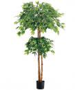 150cm ダブルフィカスツリー(ナチュラルトランク)[ONSLETR7637]　人工観葉植物 フェイクグリーン 造花 装飾 インテリア 大型　代引決済不可