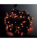 クリスマスツリー電飾　本格派用　耐水100球広角型スーパーLEDレッドライト/ブラックコード（コネクター付き）