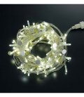 クリスマス　耐水100球LEDホワイトスパンコールライト（8機能コントローラーパワーコードコネクター付き）