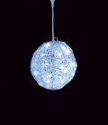 耐水20cm 40球広角型 LEDホワイトグロー立体ボール（常点灯/パワーコード、コネクター付き）クリスマス　ライト　電飾