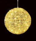 耐水45cm 100球広角型 LEDシャンペーングロー立体ボール（常点灯/パワーコード、コネクター付き）クリスマス　ライト　電飾