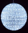 クリスマスツリーＬＥＤイルミネーションライト　耐水80cm240球広角型LEDホワイトグロー立体ボール/常点灯