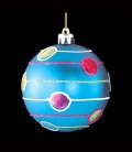 クリスマスツリー　オーナメント　8cm ミラーブルーボール