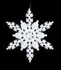 25cm ファースノーフレーク [ONSDISN6955]　クリスマス ツリー ディスプレイ 飾り 装飾 飾り付け オーナメント デコレーション