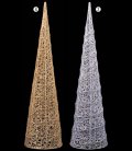 60cm グリッターワイヤーメッシュコーン　クリスマス装飾　コーンツリー　/シルバー ゴールド