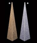 60cm グリッターワイヤーメッシュピラミッド　クリスマス装飾　コーンツリー　/シルバー ゴールド　