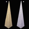 90cm グリッターワイヤーメッシュピラミッド　クリスマス装飾　コーンツリー　/シルバー ゴールド　