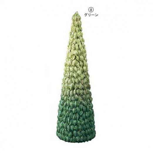 【緑花堂20％OFF】60cm ツートンスパンコールビーズコーン　クリスマス装飾　コーンツリー　/ブルー グリーン パープル　[DICO6991]