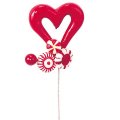 キャンディハートピック（全長20cm）　バレンタイン　オーナメント　インテリア小物　ハート装飾
