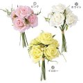 16cm ローズバンドル(5) [ONSFLGD7697]　造花 アーティフィシャルフラワー バラ 薔薇 花束