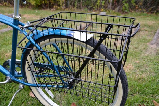 rear twin bicycle carrier basket