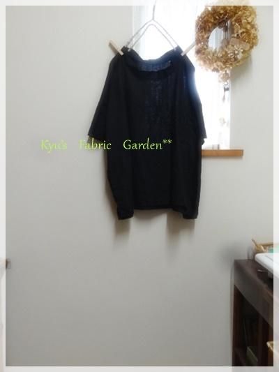 黒リネン シャツtシャツ Kyu S Fabric Garden 黒リネン シャツtシャツ Kyu S Fabric Garden