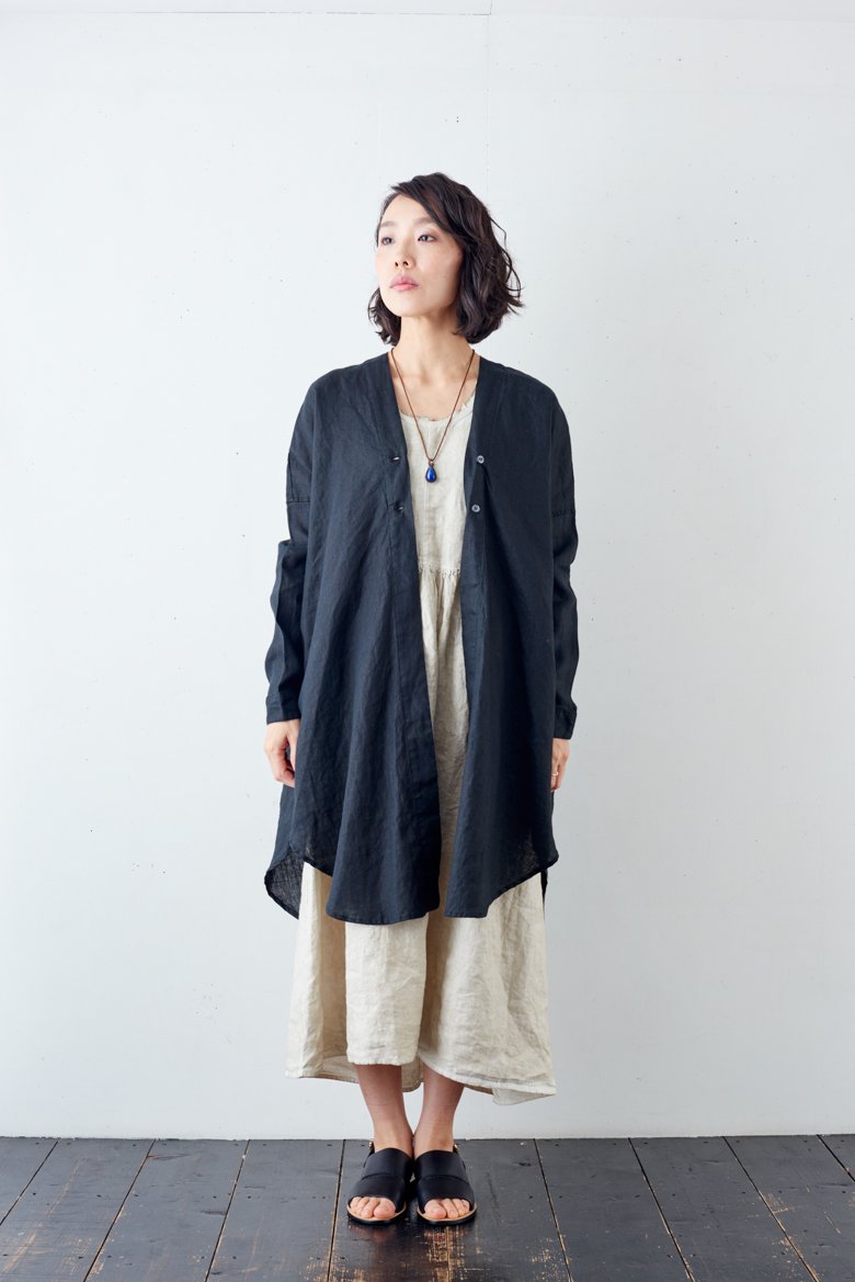 Honnete V Long Shirts Cardy- poooL (online shop)