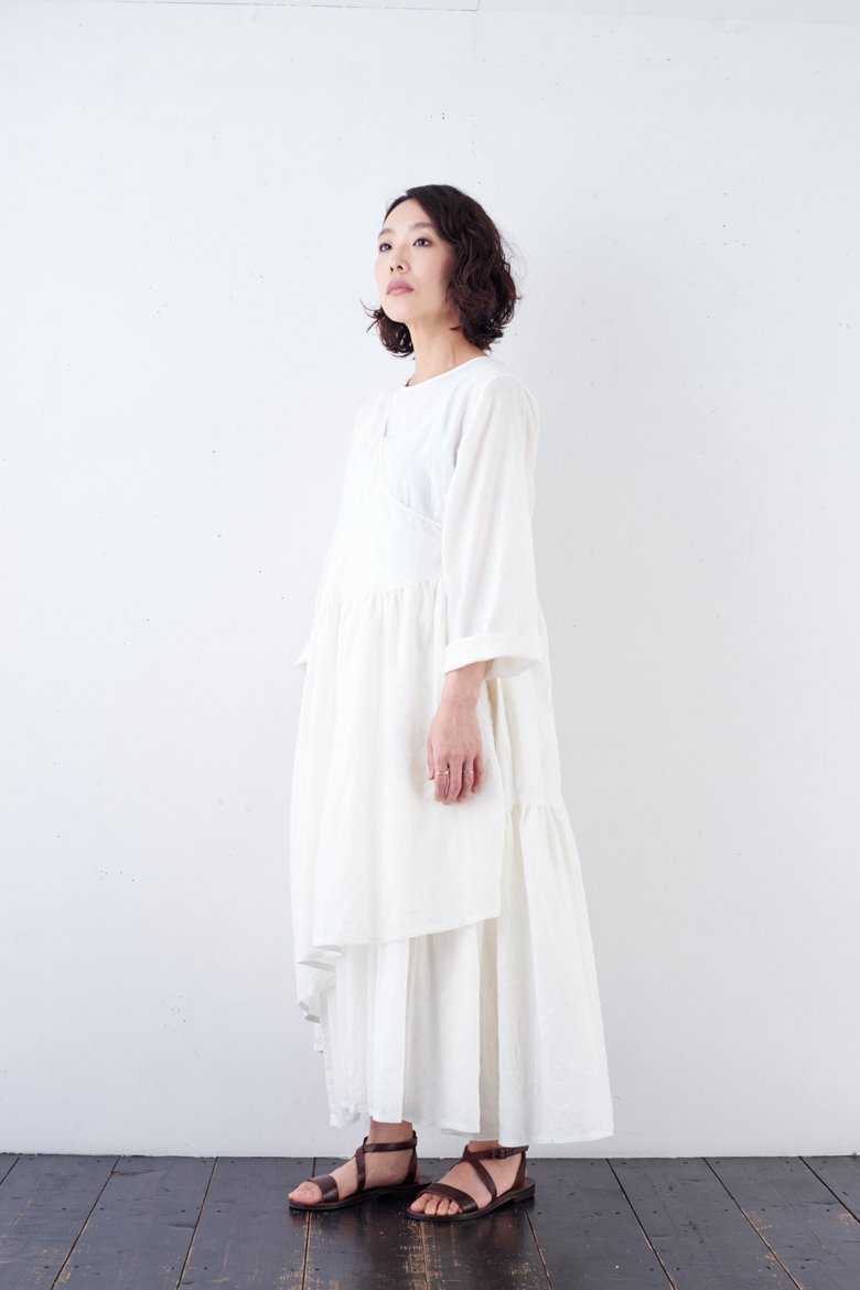 maku textiles シルクコットンジャムダニサマーラップドレス - INDU