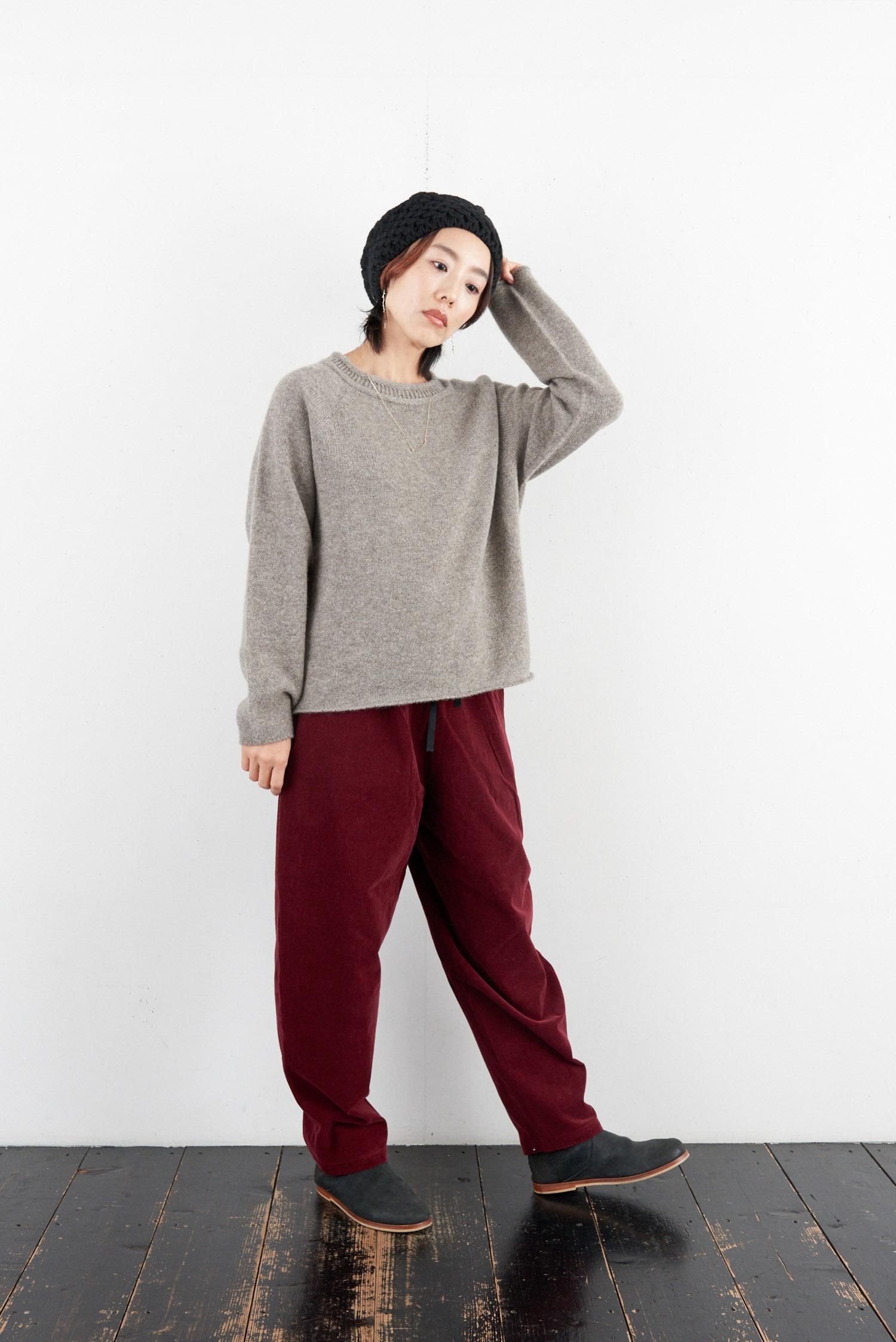 Factory ヤク レース柄 ボートネックセーター（2color） - poooL