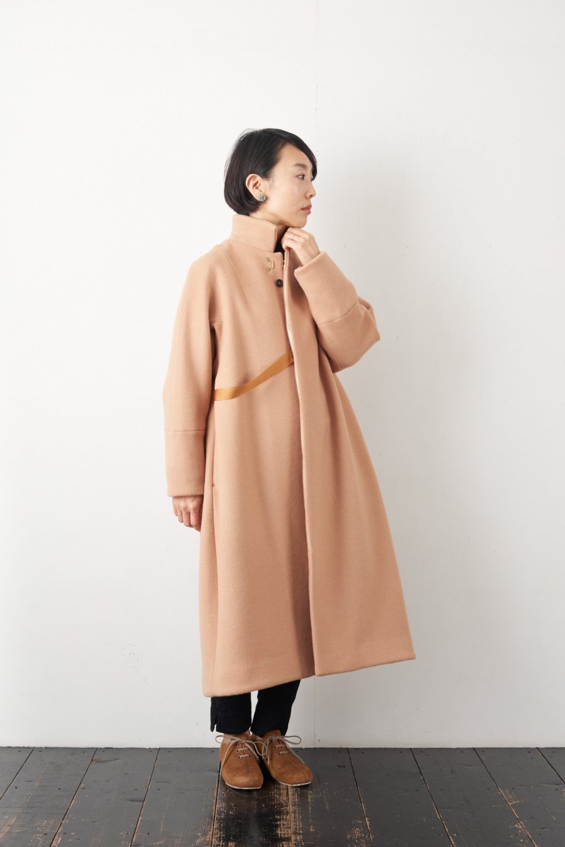 stand fall collar coat II（2color） - poooL (online shop)