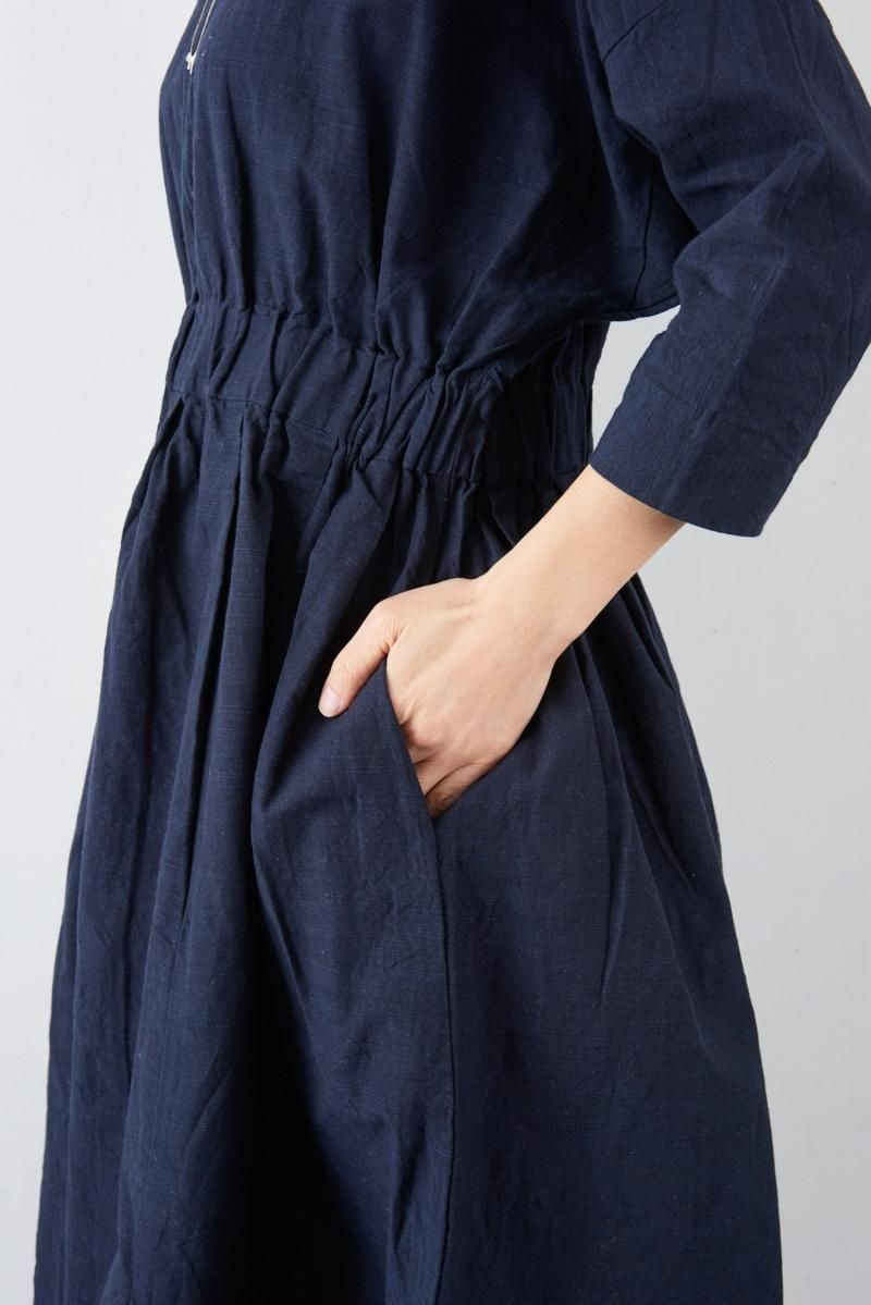 会津木綿 Xlワンピース 濃紺 Yammaのお洋服 Poool Online Shop 会津木綿 Xlワンピース 濃紺 Yammaのお洋服 Poool Online Shop