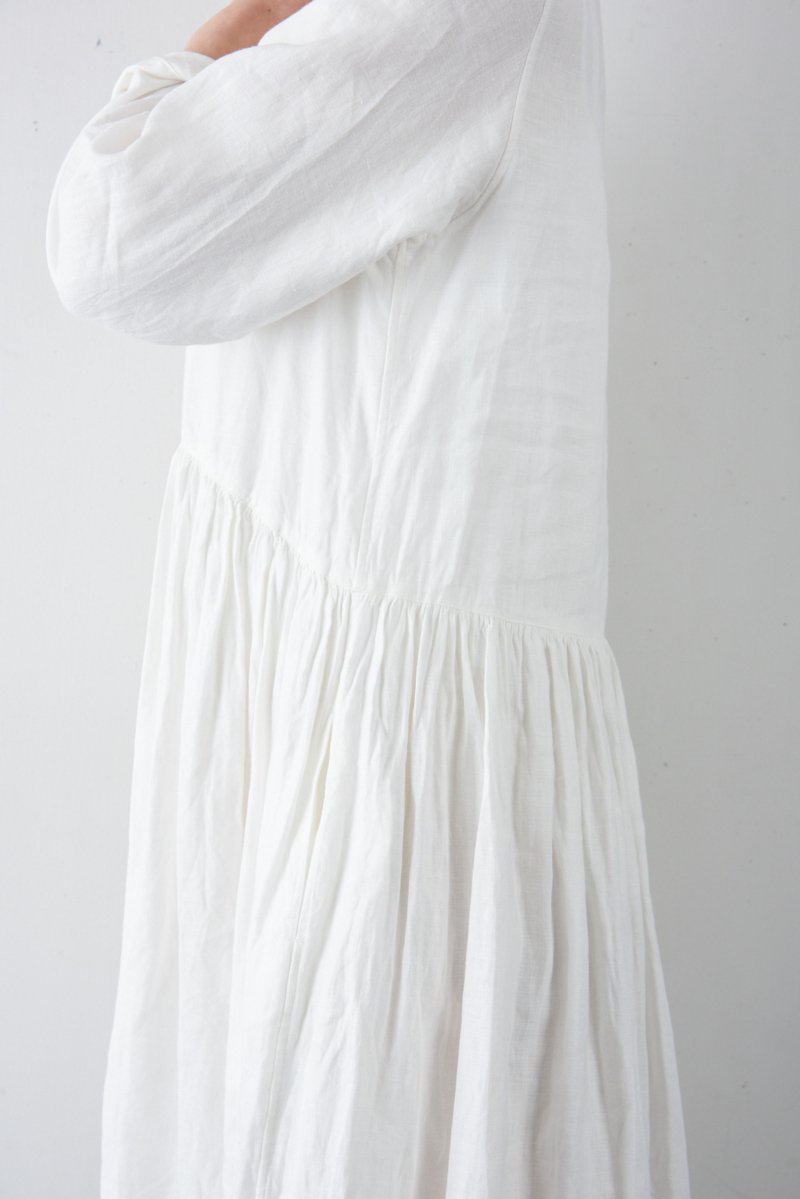 Rai Atelier linen gather one-piece - poooL (online shop)