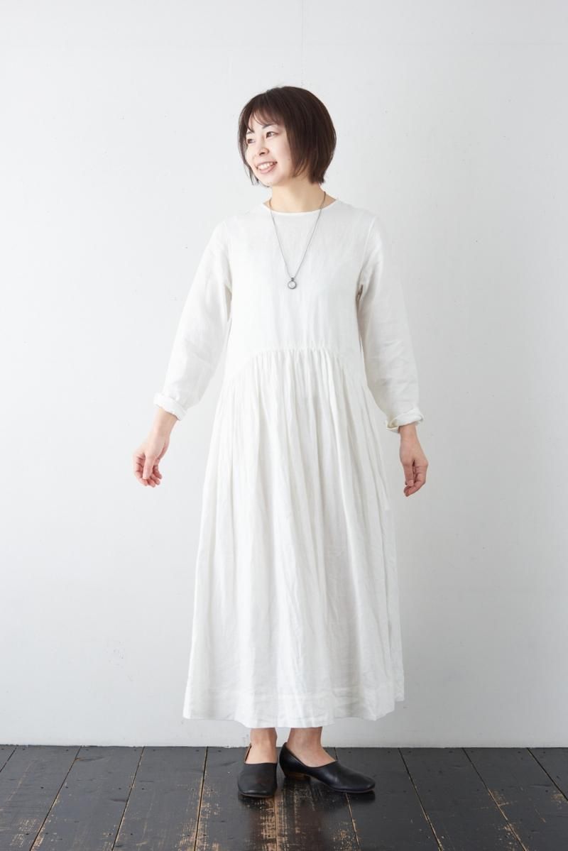 Rai Atelier linen gather one-piece - poooL (online shop)