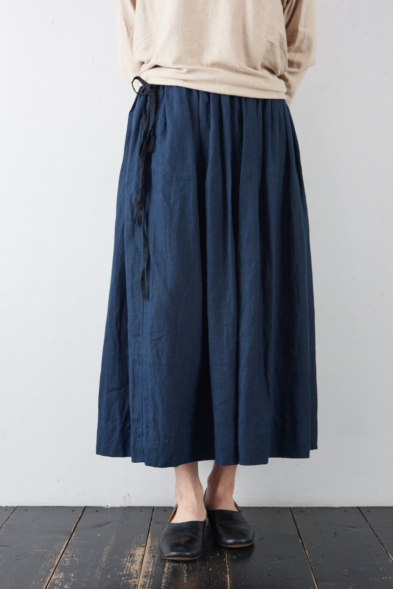 Rai Atelier Rai Atelier linen gather skirt - poooL (online shop)