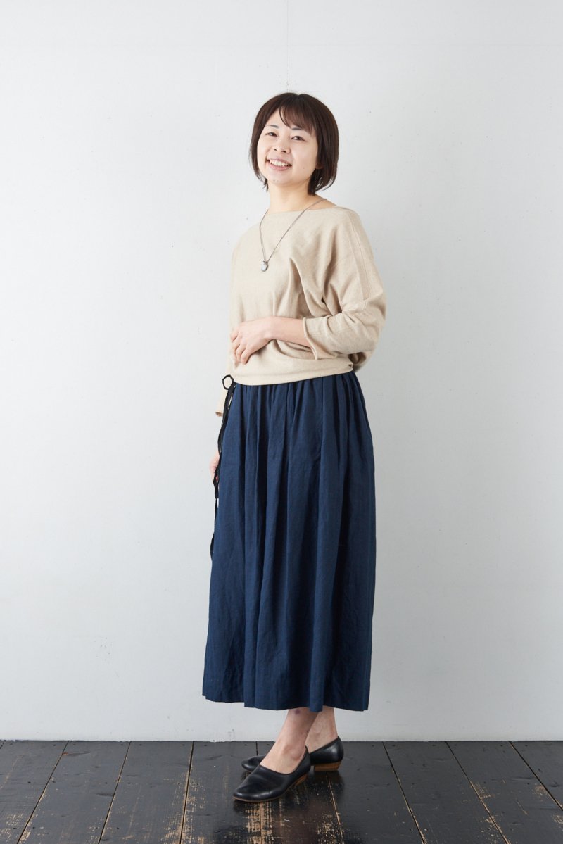 Rai Atelier Rai Atelier linen gather skirt - poooL (online shop)