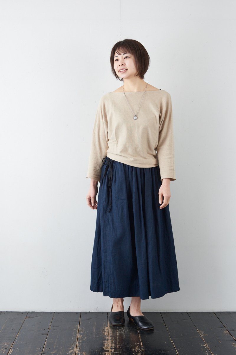 Rai Atelier Rai Atelier linen gather skirt - poooL (online shop)