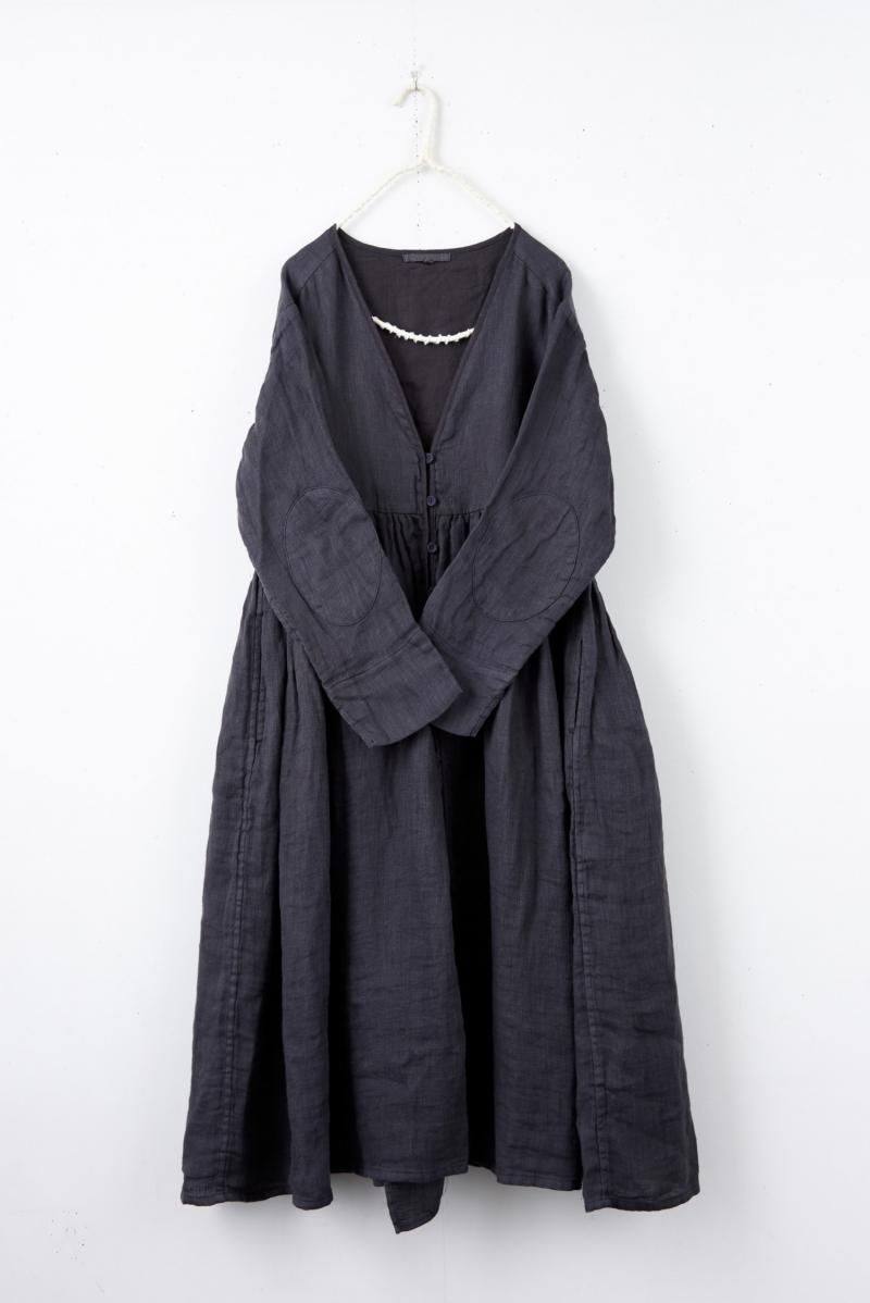 vlas blomme Wild Double Gauze ワンピースコート - poooL