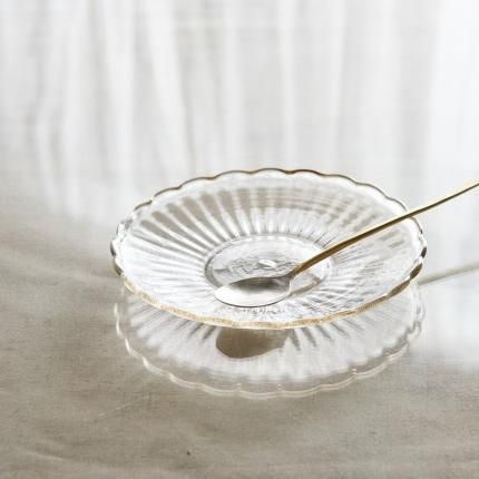 田井将博 作家 ガラス 浅漬け鉢 気泡 渦巻き 田井将博