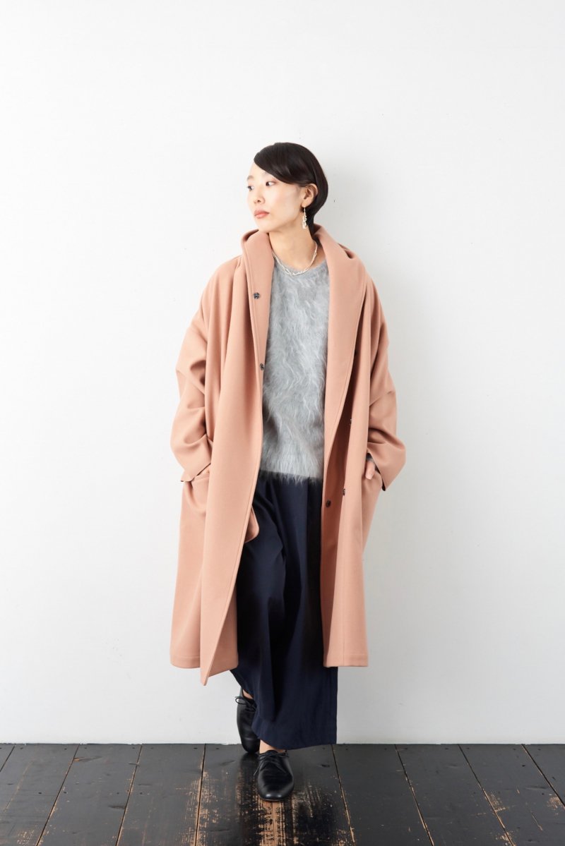 Honnete Shawl Collar wide coat - poooL (online shop)