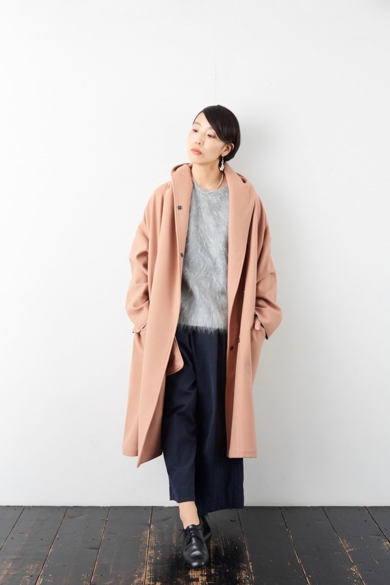 Honnete Shawl Collar wide coat - poooL (online shop)